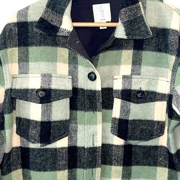 Joie Green and Black Utility Jacket Contemporary Design - Picture 11 of 11